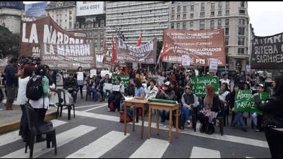 Protestas y paros en Argentina