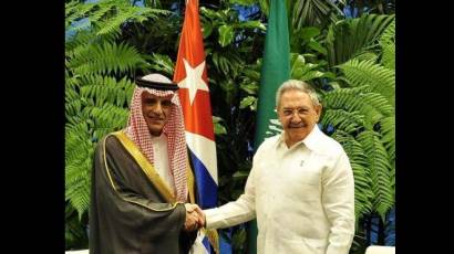 Cuban President Raul Castro met with Saudi Arabia's Foreign Minister