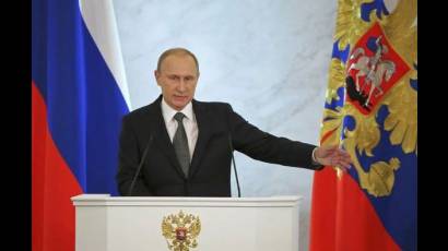 Vladimir Vladímirovich Putin, actual presidente de la Federación Rusa y ya había ejercido anteriormente por dos mandatos consecutivos (2000-2004, 2004-2008 y 2012-2018)