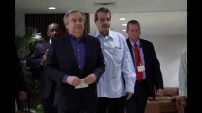 António Guterres llegó a Cuba