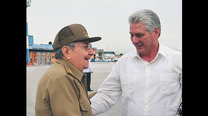 Raúl y Díaz-Canel