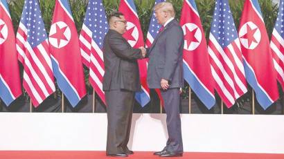 El presidente Trump y el presidente Kim Jong