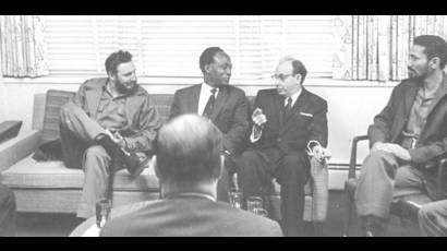 Encuentro de Fidel y Nkrumah en Nueva York