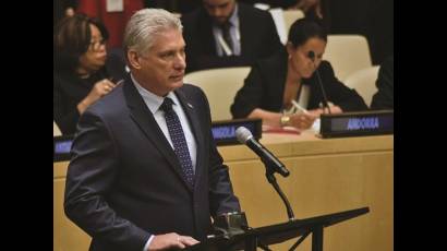 Intervención de  Díaz-Canel  en la ONU