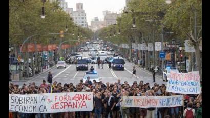 Se ha vivido una jornada de tensión en Barcelona, España