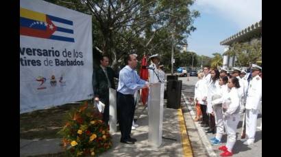 Acto por el aniversario 42 del crimen de Barbados celebrado en Venezuela