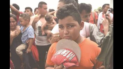 Los integrantes de la caravana de migrantes