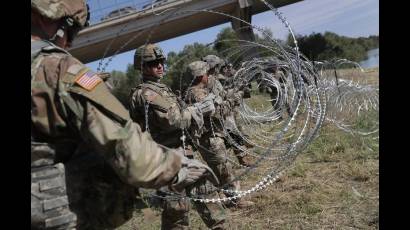 Soldados americanos en la frontera sur