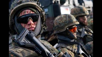 Soldados alemanes durante una maniobra militar este año en Noruega