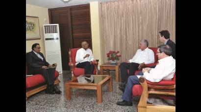 Visita Díaz-Canel al Presidente de Guyana