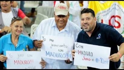 El pueblo venezolano decidido a apoyar a su presidente