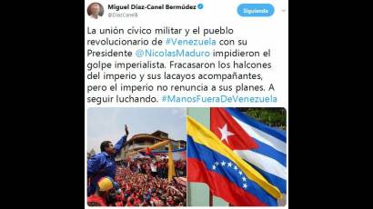 La unión cívico militar y el pueblo revolucionario impidieron el golpe imperialista en Venezuela
