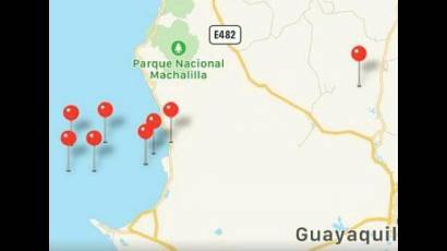 Varios sismos se reportaron en Ecuador, con epicentros localizados en Santa Elena, Salinas y Guayas