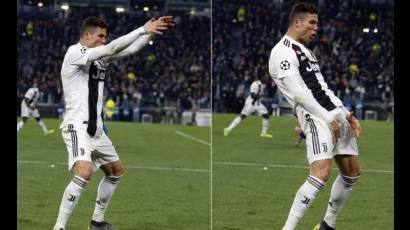 La UEFA abre expediente a Cristiano Ronaldo por su gesto en el Juventus 3-0 Atleti de Champions