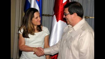 Recibio el Canciller Bruno Rodriguez a la Ministra de Exteriores