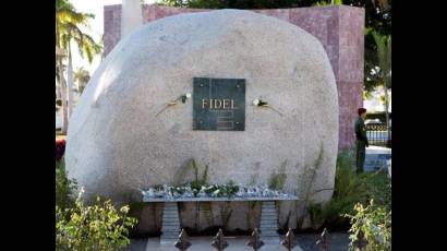 Piedra simbólica en honor al líder de la Revolución cubana