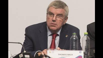 El presidente del Comité Olímpico Internacional, Thomas Bach