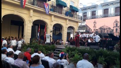 Acto político y cultural en La Habana Vieja por el Día de la Rebeldía Nacional