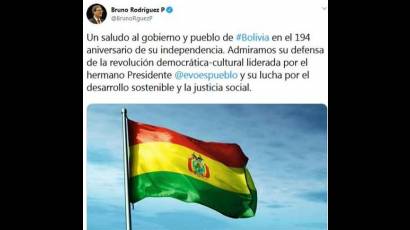 Cuba felicita a Bolivia