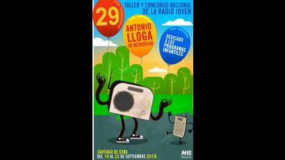 Cartel del 29 Taller y Concurso Nacional de la Radio Joven Antonio Lloga in Memoriam
