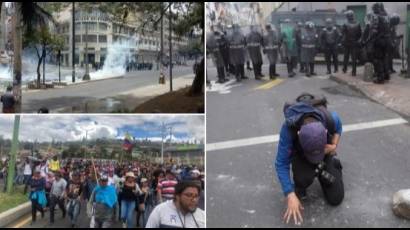 Protestas en Quito y otras provincias de Ecuador comenzaron el viernes