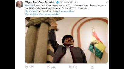 Twitter del Presidente cubano Miguel Díaz-Canel