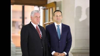Ireland’s Prime Minister Leo Varadkar received Diaz-Canel.