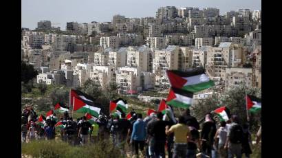 Marcha de protesta palestina
