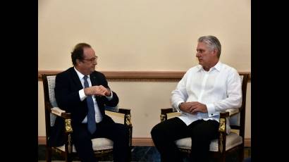 Miguel Díaz-Canel Bermúdez, recibió al excelentísimo señor François Hollande