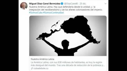 Tuit de Miguel Díaz-Canel Bermúdez