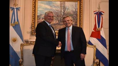 Miguel Díaz-Canel y Alberto Fernández