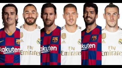 Jugadores del Barcelona y el Madrid