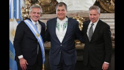Alberto Fernández con Rafael Correa
