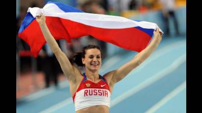 Yelena Isinbayeva, recordista mundial de la pértiga, se vio privada de defender su título olímpico en Río de Janeiro 2016.