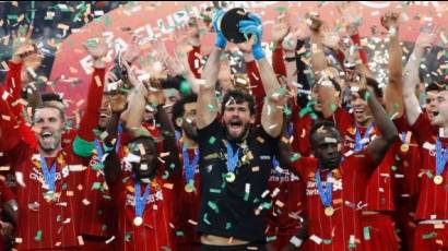 Los jugadores del conjunto inglés del Liverpool