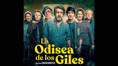 Los protagonistas de La odisea de los giles, el filme que abrirá la fiesta del séptimo arte en Cuba.