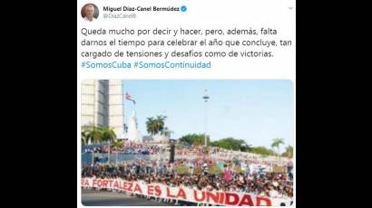 Tuit de Miguel Díaz-Canel