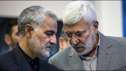 El general iraní Qassem Soleimani y Abu Mahdi al-Muhandis líder de la milicia Kataeb Hezbollah
