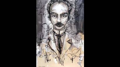 Retrato de José Martí, 1978. René Portacarreno