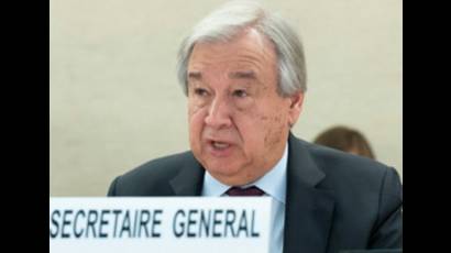 Secretario general de la ONU, António Guterres