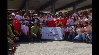 Delegación de la provincia de La Habana a la sesión nacional del 11no. Congreso de la Unión de Jóvenes Comunistas (UJC)