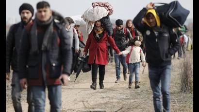 Migrantes en Grecia