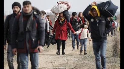 Migrantes en Grecia