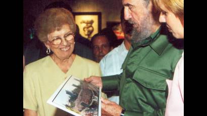 Haydee Díaz Ortega junto al líder de la Revolución Cubana Fidel Castro.