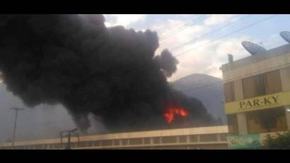 Incendio en Filas de Mariche, Caracas