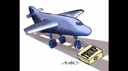Trump los aviones caídos