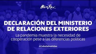 Declaración del Ministerio de Relaciones Exteriores