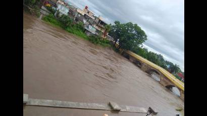 Esta es la imagen del río Yayabo por las intensas precipitaciones.