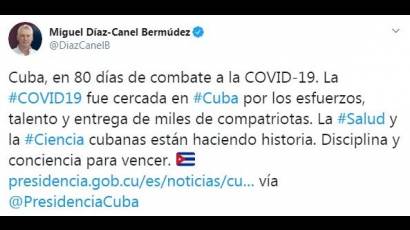 Twit de Presidente de Cuba