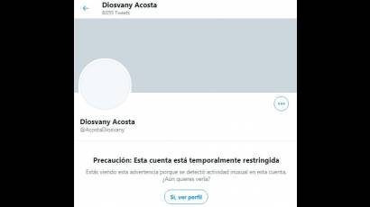 Cuenta bloqueada en Twitter